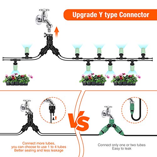 Drip Irrigation System, NASUM 82Ft/25M Drip Irrigation Kit with Ad...