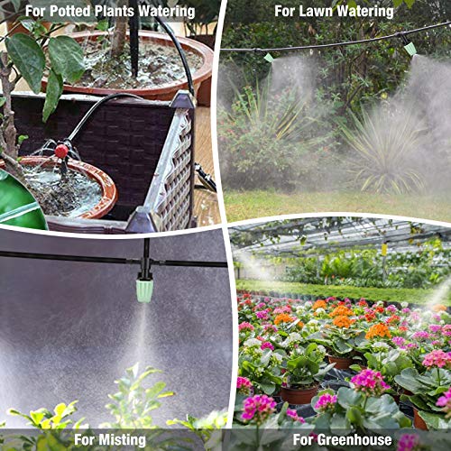 Drip Irrigation System, NASUM 82Ft/25M Drip Irrigation Kit with Ad...