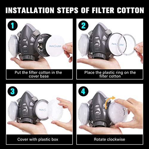 Reusable Half Face Cover, NASUM 308 Face Cover, Face Cover with An...