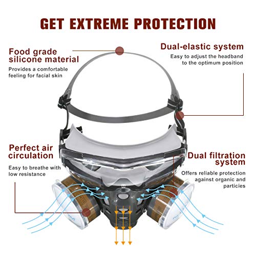 Reusable Half Face Cover, NASUM 8200 Face Cover, Paint Face Cover ...