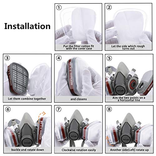 Reusable Half Face Cover, NASUM M101 Face Cover, Paint Face Cover ...