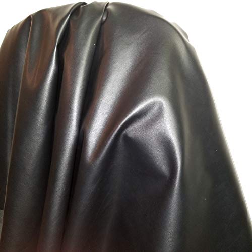 Black Matte Faux Vegan {Peta Approved} Leather by The Yard Synthet...