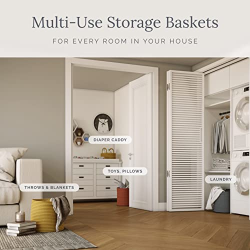 Natemia Rope Storage Basket- Nursery Bin and Toy Organizer 15”x15...