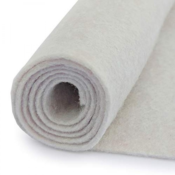 Antique White - Wool Felt Oversized Sheet - 20% Wool Blend - 36 in...