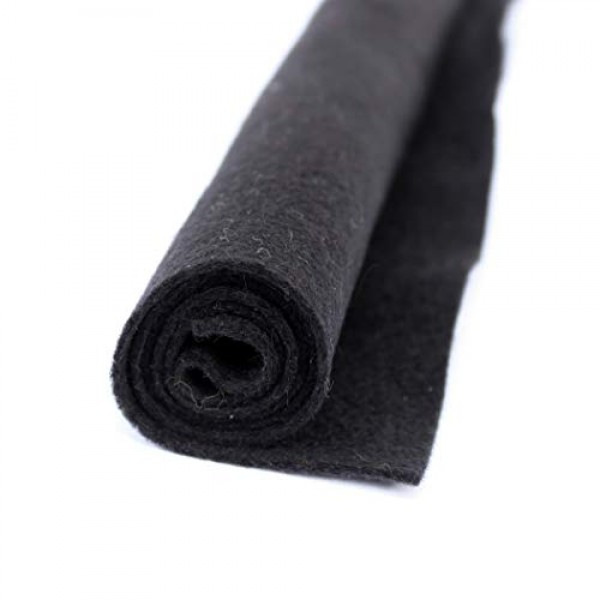 Black - Wool Felt Oversized Sheet - 20% Wool Blend - 1 12x18 inch ...