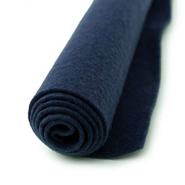 Deep Sea Blue - Wool Felt Oversized Sheet - 20% Wool Blend - 36 in...