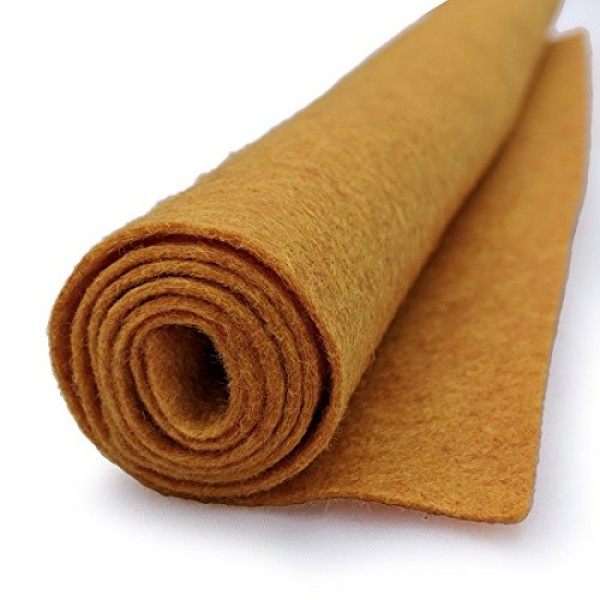 Mustard Seed - Tan - Wool Felt Oversized Sheet - 35% Wool Blend - ...