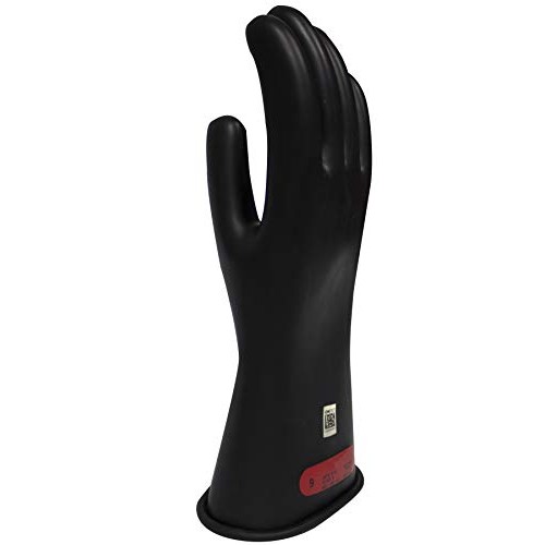 National Safety Apparel Class 0 Black Rubber Voltage Insulating Gl...