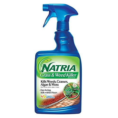 Natria 706170A Ready-to-Use Grass & Weed Killer, 24-Ounce, Blue Bo...
