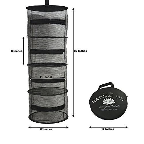 12 Diameter Herb Drying Rack 4 Level Compact Hanging Plant Dry Ne...