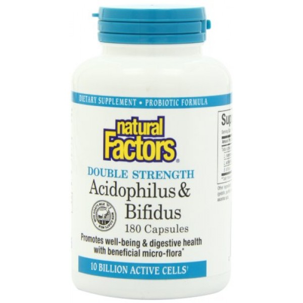 Natural Factors - Acidophilus & Bifidus Double Strength, 10 Billio...