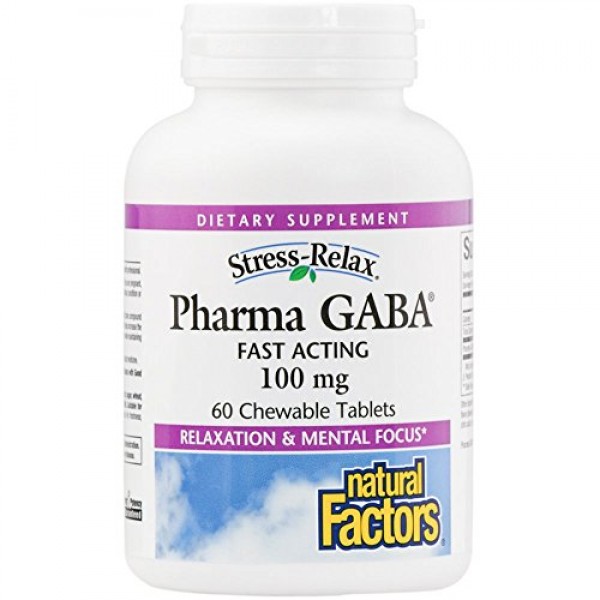 Natural Factors - Stress-Relax Pharma GABA 100mg, Fast Acting, 60 ...