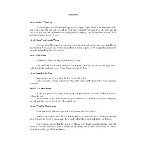 100+ Organic Lions Mane Gourmet Mushroom Plugs + Wax for Log Inoc...