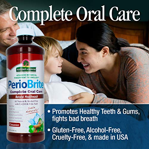 Natures Answer Periobrite Alcohol-Free Mouthwash, Cinamint, 16 Ou...