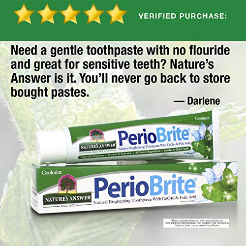 Natures Answer Periobrite Natural Toothpaste, Cool Mint, 4 Ounce,...
