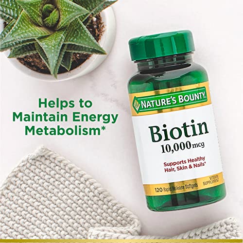 Nature’s Bounty Biotin, Supports Healthy Hair, Skin and Nails, 10,...