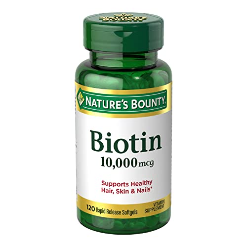 Nature’s Bounty Biotin, Supports Healthy Hair, Skin and Nails, 10,...
