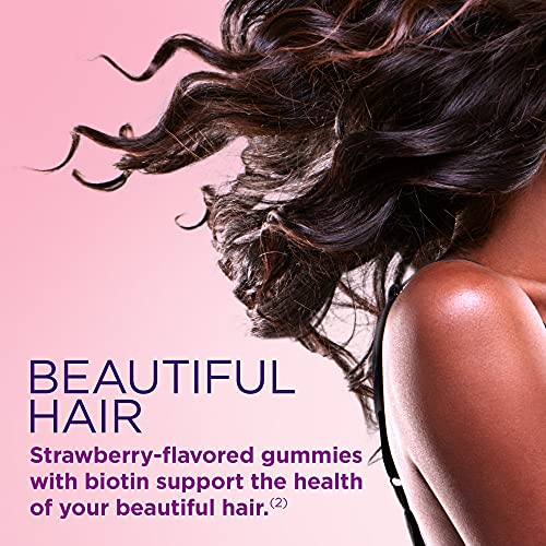 Natures Bounty Hair, Skin & Nails with Biotin, Strawberry Gummies...