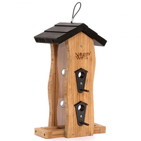 Natures Way Bird Products BWF5 Bamboo Vertical Wave Feeder, 14.5 ...