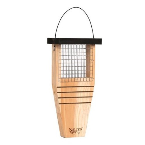 Natures Way CWF1 Cedar Suet Cake Feeder, 14 by 7.875 by 3-Inch
