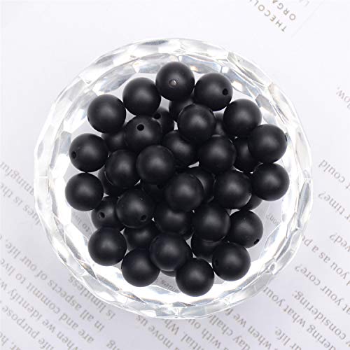 NCB Black Matte Onyx Beads 100pcs 8mm Round Gemstone Beads Spacer ...