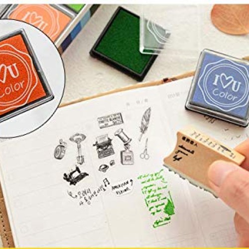 20pcs Craft Ink Pad,Stamps Pads,20 Colors Rainbow Finger Ink Pads ...