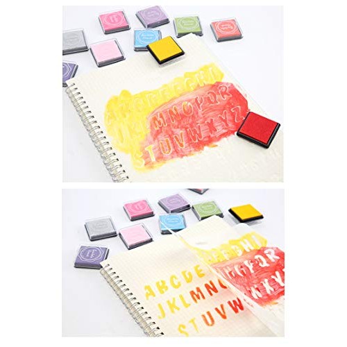 20pcs Craft Ink Pad,Stamps Pads,20 Colors Rainbow Finger Ink Pads ...