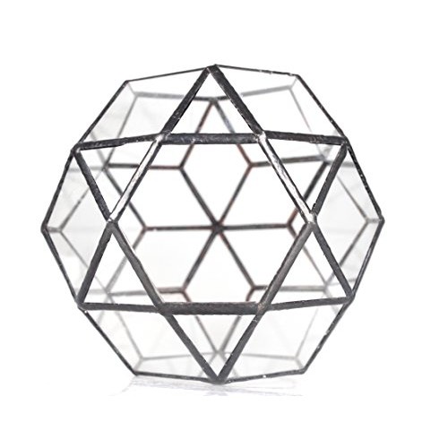 NCYP Large Geometric Glass Terrarium Handmade Irregular Planter In...