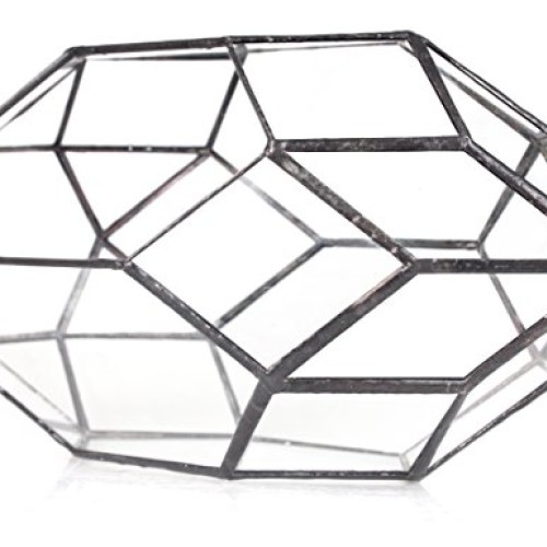 NCYP Large Geometric Glass Terrarium Handmade Irregular Planter In...