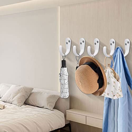 NearMoon Coat Hooks Wall Mounted - Heavy Duty Metal Single Prong R...