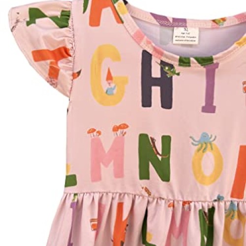 Toddler Little Girls Back to School Dresses -Apple, Pencils, Noteb...