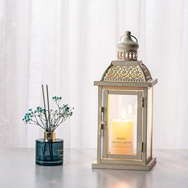 NEEDOMO Large Candle Lantern Decorative, 13.5 Vintage Outdoor Han...