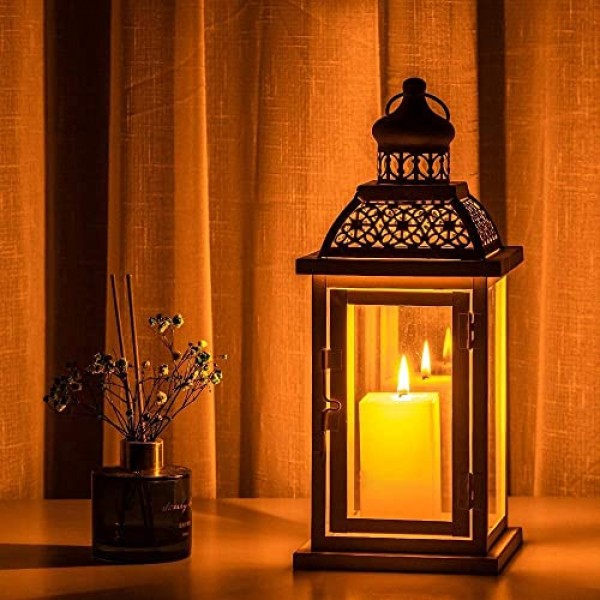 NEEDOMO Large Candle Lantern Decorative, 13.5 Vintage Outdoor Han...