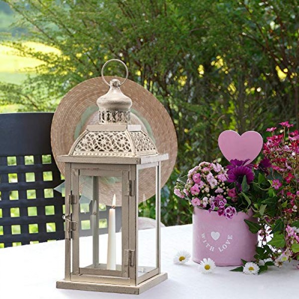 NEEDOMO Large Candle Lantern Decorative, 13.5 Vintage Outdoor Han...
