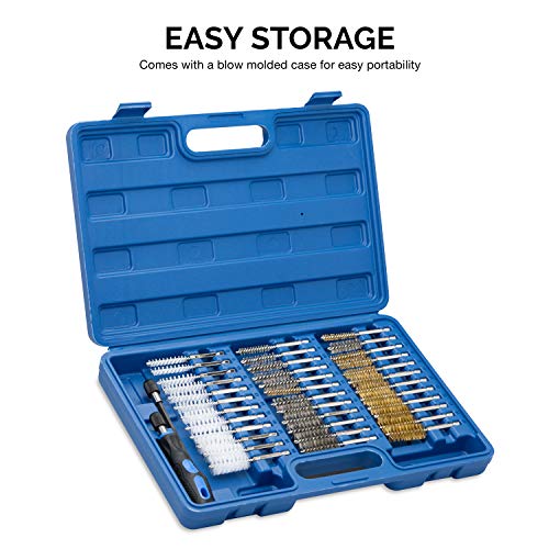 NEIKO 00325A Industrial Wire Brush Attachment Set 38 Piece 1/4 He...