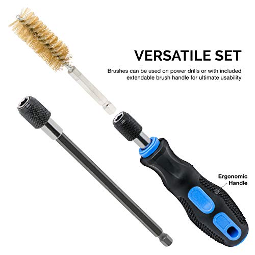 NEIKO 00325A Industrial Wire Brush Attachment Set 38 Piece 1/4 He...