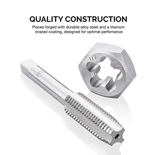 Neiko 00908A SAE and Metric Tap and Hexagon Die Set, Alloy Steel |...