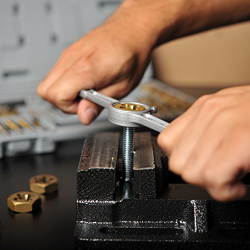 Neiko 00911A Tap and Die Set, Premium, SAE, Titanium Coated, 40-Piece