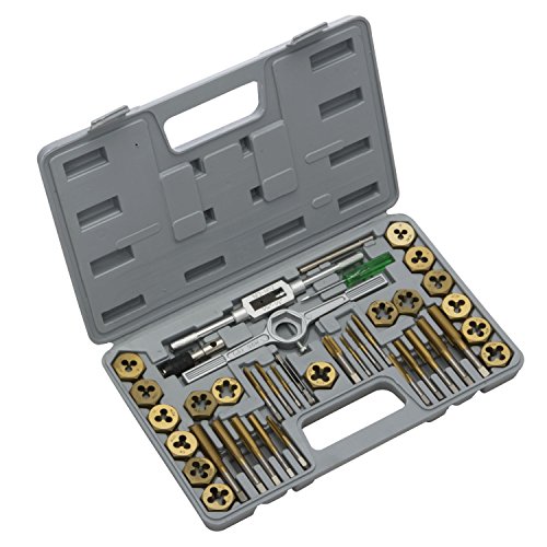 Neiko 00911A Tap and Die Set, Premium, SAE, Titanium Coated, 40-Piece
