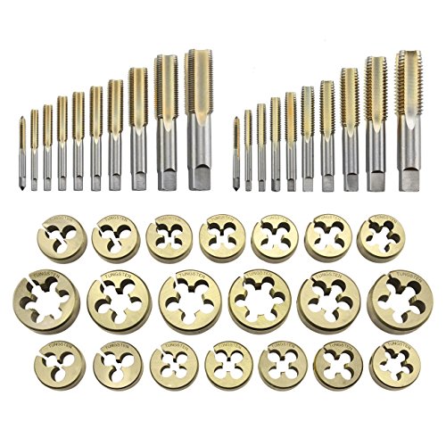 Neiko 00916A SAE Pro-Grade Large-Diameter Titanium Tap & Die Set ...