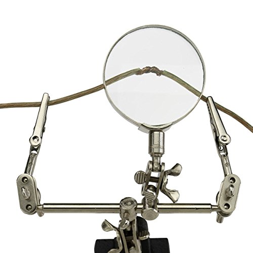 Neiko 01902 Adjustable Helping Hand With Magnifying Glass | Dual A...