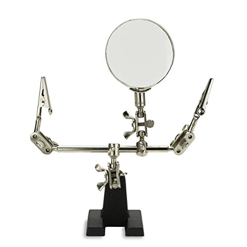 Neiko 01902 Adjustable Helping Hand With Magnifying Glass | Dual A...