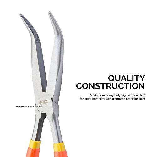 NEIKO 02105A Long Nose Plier | 4 Needle Nose Pliers Set | 11” Long...