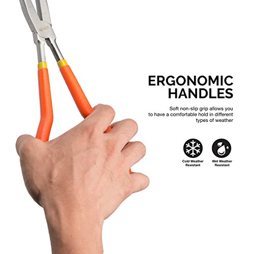 NEIKO 02105A Long Nose Plier | 4 Needle Nose Pliers Set | 11” Long...