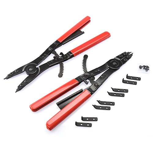 Neiko 02130A Heavy Duty 16 Snap Ring Plier Set, 2 Piece, External...