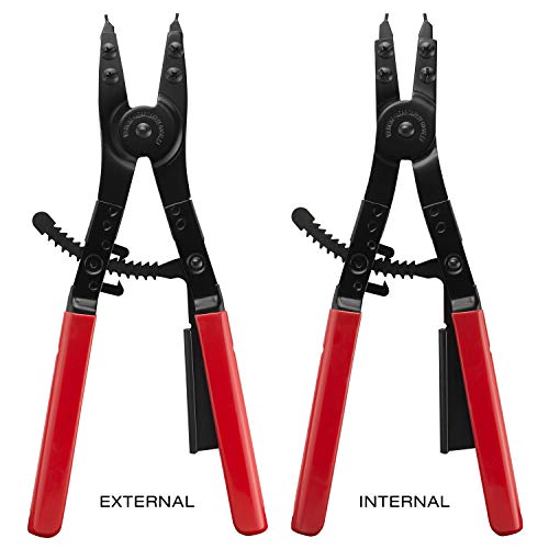 Neiko 02130A Heavy Duty 16 Snap Ring Plier Set, 2 Piece, External...