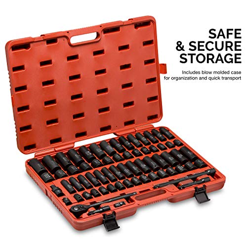 Neiko 02448A 1/2 Drive Master Impact Socket Set, 65Piece Deep & S...