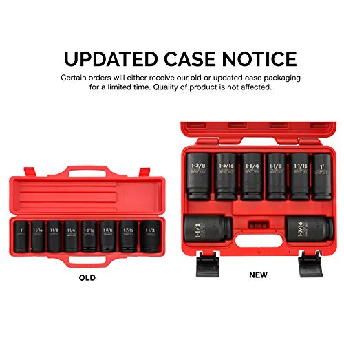 Neiko 02461A 3/4 Drive Deep Impact Socket Set, 8 Piece Jumbo Asso...