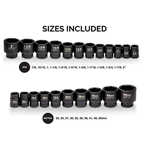 Neiko 02499A 3/4 Drive Jumbo Master Impact Socket Set, 27 Piece S...