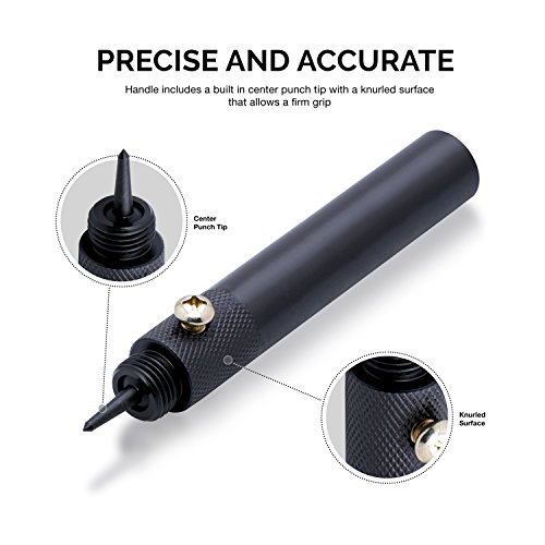 Neiko 02614A Interchangable Hollow Hole Punch Set with Handle, Hea...